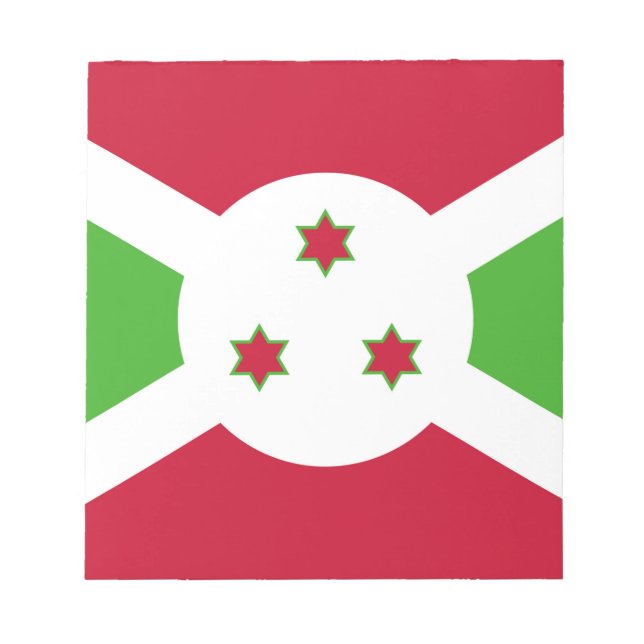 Notepad mit der Flagge Burundis Notizblock (Vorderseite)
