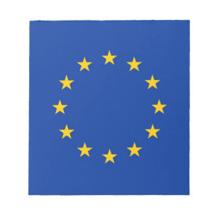 Notepad mit der Flagge der europäischen Gewerkscha Notizblock