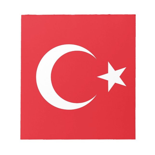 Notepad mit der Flagge der Türkei Notizblock (Vorderseite)