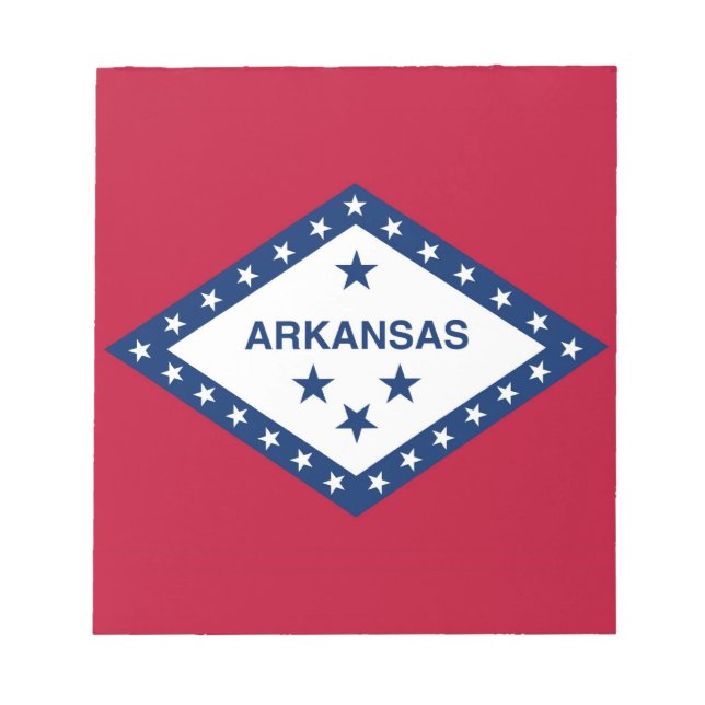 Notepad mit der Flagge des Arkansas-Staat Notizblock (Vorderseite)