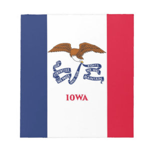 Notepad mit der Flagge des Iowa-Staat Notizblock