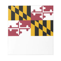 Notepad mit der Flagge des Maryland-Staat