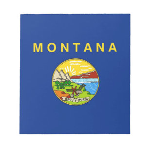 Notepad mit der Flagge des Montana-Staat Notizblock