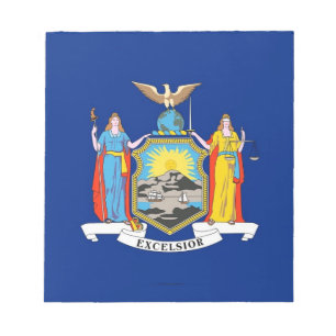 Notepad mit der Flagge des New Yorker Staat Notizblock