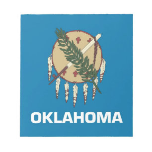Notepad mit der Flagge des Oklahoma-Staat Notizblock
