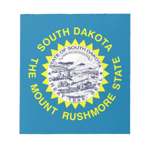 Notepad mit der Flagge des South-Dakota-Staat Notizblock