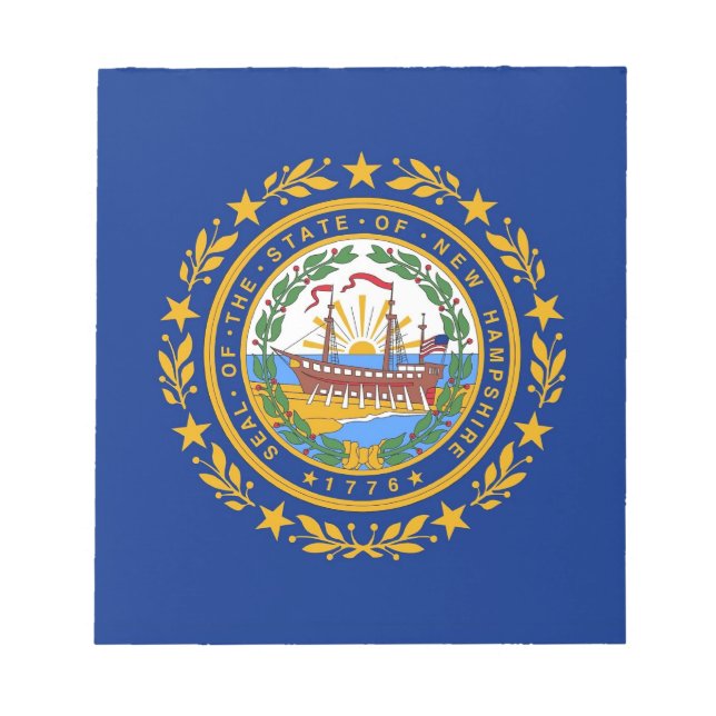 Notepad mit der Flagge des Staat New Hampshire Notizblock (Vorderseite)