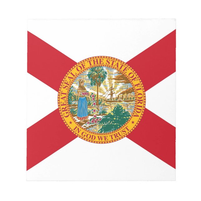 Notepad mit der Flagge des Staat von Florida Notizblock (Vorderseite)