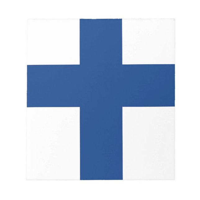 Notepad mit der Flagge Finnlands Notizblock (Vorderseite)