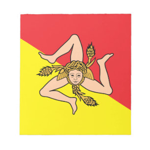 Notepad mit der Flagge Siziliens, Italien Notizblock