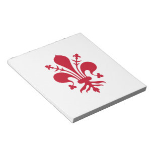 Notepad mit der Flagge von Florenz, Italien Notizblock