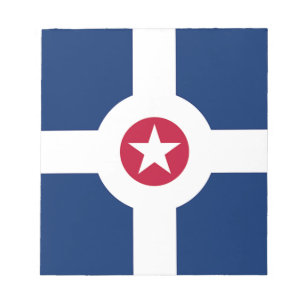 Notepad mit der Flagge von Indianapolis City, USA Notizblock