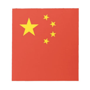 Notepad mit Flag der China Notizblock