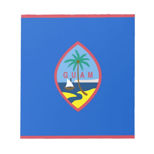 Notepad mit Flagge von Guam Notizblock (Vorderseite)