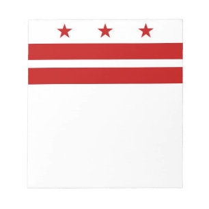 Notepad mit Flagge von Washington DC Notizblock