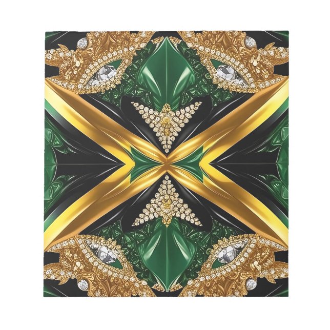 Notepad mit jamaikanischen Farben Modernes Design Notizblock (Vorderseite)