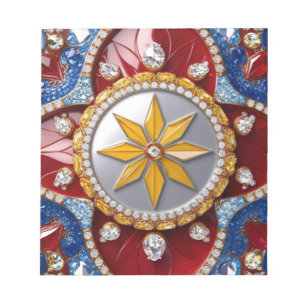 Notepad mit kolumbianischen Farben Modernes Design Notizblock