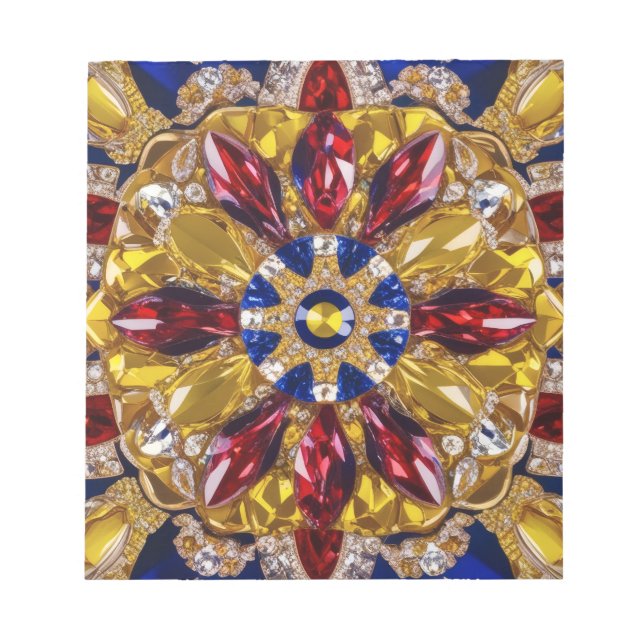 Notepad mit Kolumbien Farben Modernes Design Notizblock (Vorderseite)