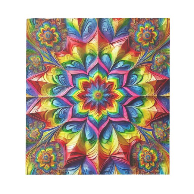 Notepad mit LGBTQ-Farben Modernes Design Notizblock (Vorderseite)