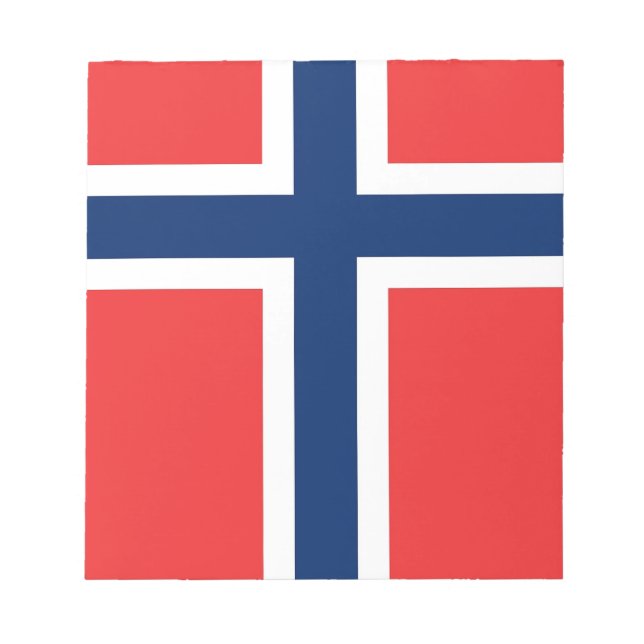 Notepad mit norwegischer Flagge Notizblock (Vorderseite)