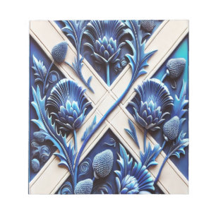 Notepad mit schottischen Thistles Modernes Design Notizblock