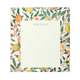 NOTEPAD MIT WILLIAM MORRIS YELLOW POMEGRANATES NOTIZBLOCK