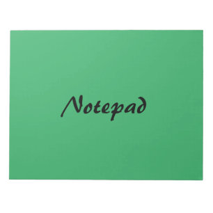 Notepad - Prüfung mit blaugrünem Hintergrund Notizblock