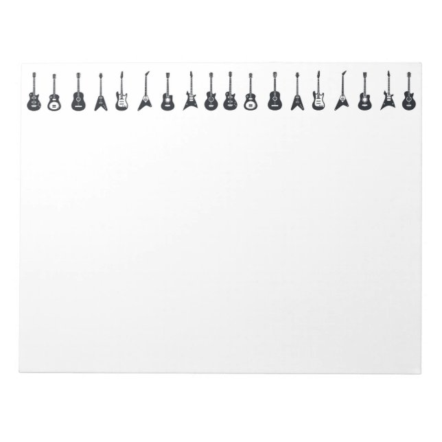 Notepad, Schwarz und Weiß Notizblock (Vorderseite)