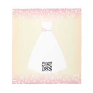 Notepad Template Wedding Dress Notizblock