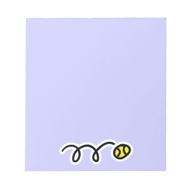 Notepad with cute tennis Design Notizblock (Vorderseite)