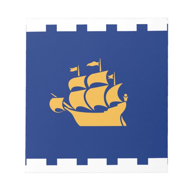 Notepad with Flag of Quebec City, Canada Notizblock (Vorderseite)