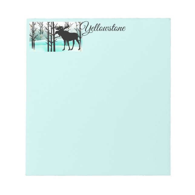 Notepad-Yellowstone-Elch Notizblock (Vorderseite)