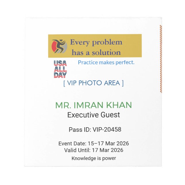 Notepads | Monogram | To-Do | Custom Notizblock (Vorderseite)