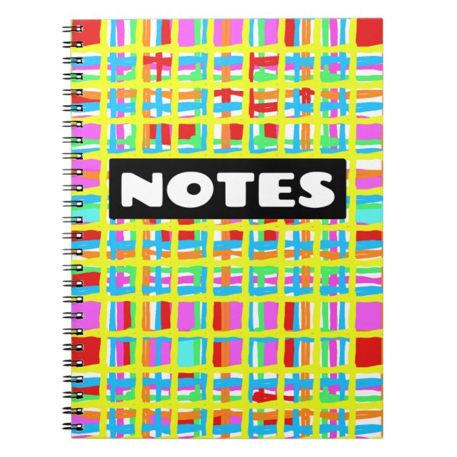 "NOTES" Buntes Notizbuch Notizblock (Vorderseite)