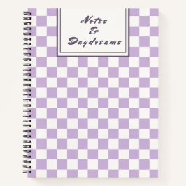 Notes & Daydreams | Lavender Coquette Check Notizbuch