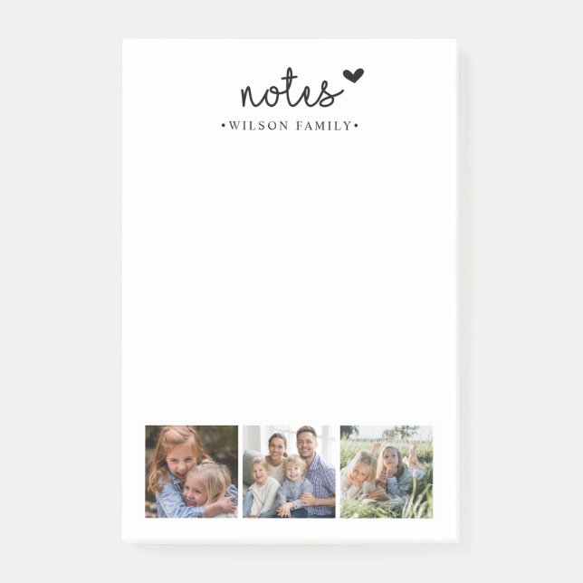 Notes Foto Collage Family  Post-it Klebezettel (Vorderseite)