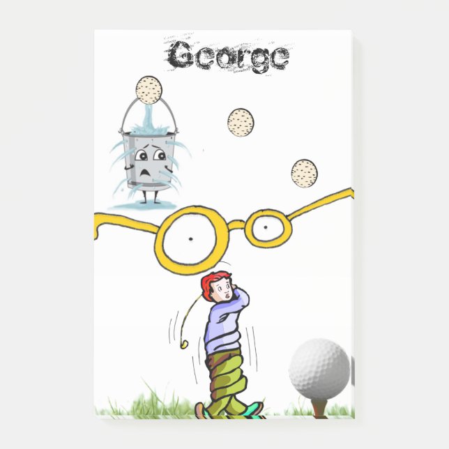 Notes Golfer Post-it Klebezettel (Vorderseite)