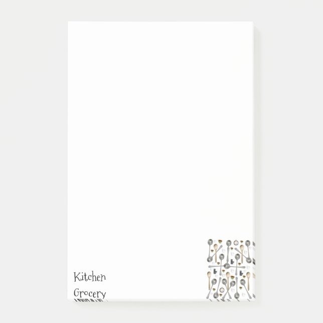 Notes Kitchen Grocerliste Post-it Klebezettel (Vorderseite)