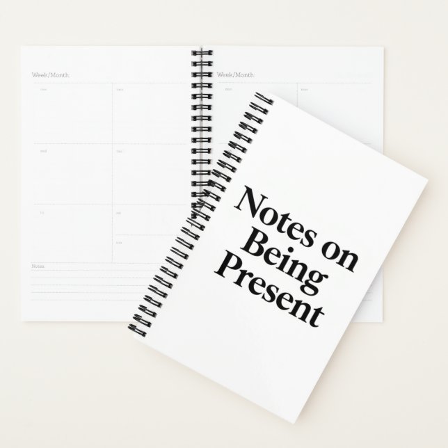 Notes on Being Present" Minimalist Planner Planer (Anzeige)