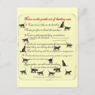 Notes on the Gentle Art of Herding Cats Postkarte