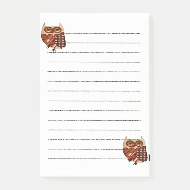 Notes Owls Post-it Klebezettel (Vorderseite)