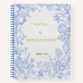 'Notes & Reflections' Personalised Botanical Notizbuch