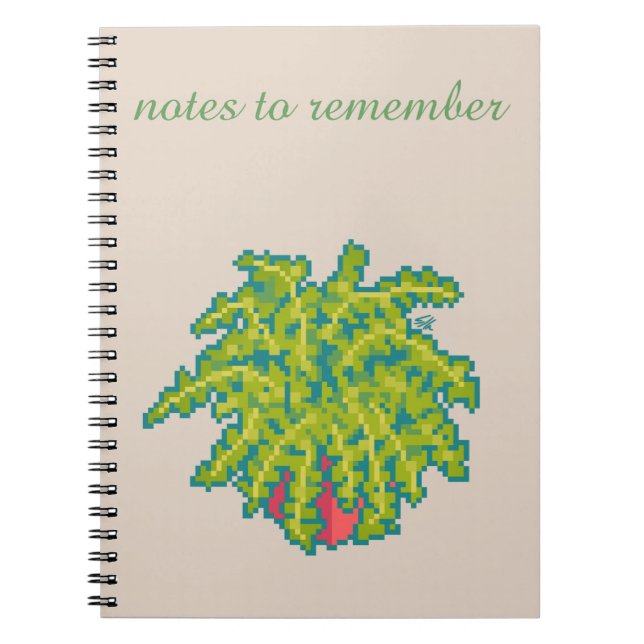Notes to remember, Fern, varen, pixel art Notizblock (Vorderseite)