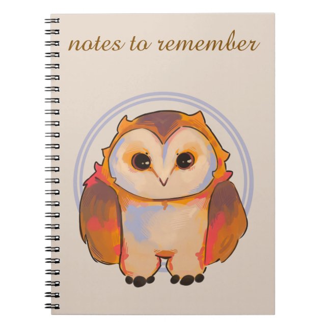 Notes to remember owl. notizblock (Vorderseite)