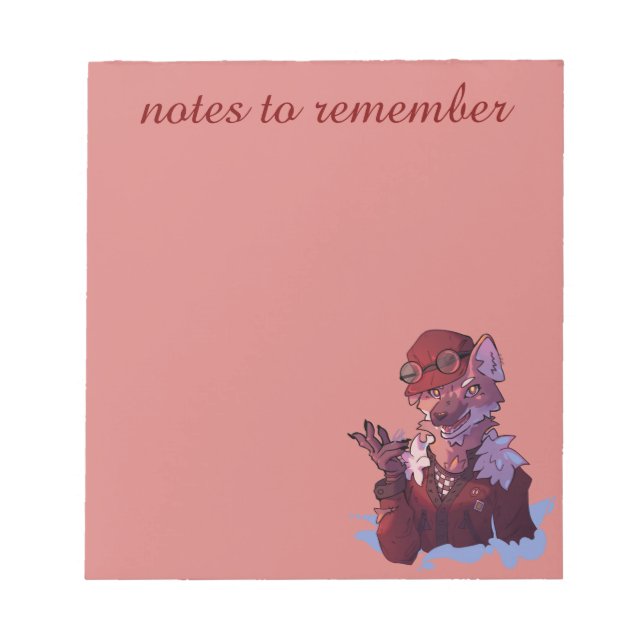 Notes to remember, vos, Fox Notizblock (Vorderseite)