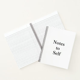 Notes to Self"Minimalist Hardcover Spiral Notebook Notizbuch