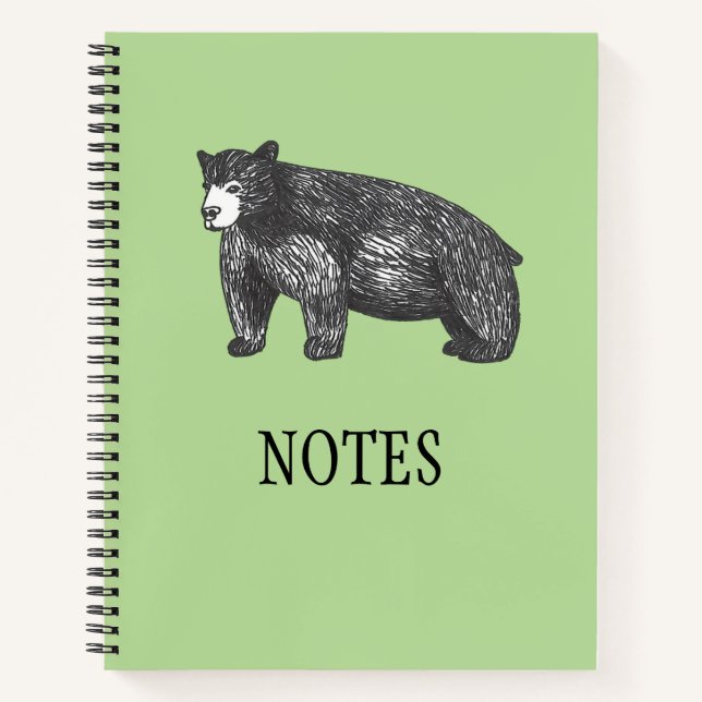 Notes Ursus americanus Black Bear Notizbuch (Vorderseite)