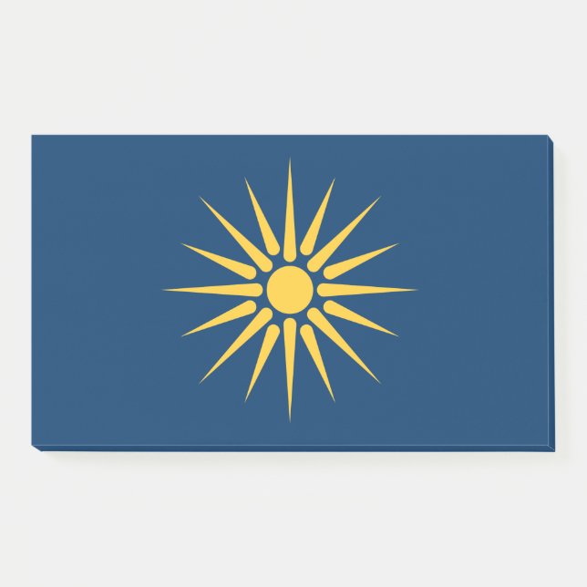 Notes with flag of Macedonia, Greece Post-it Klebezettel (Vorderseite)