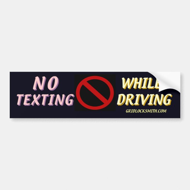 NoTextingWhileDriving Autoaufkleber (Vorne)