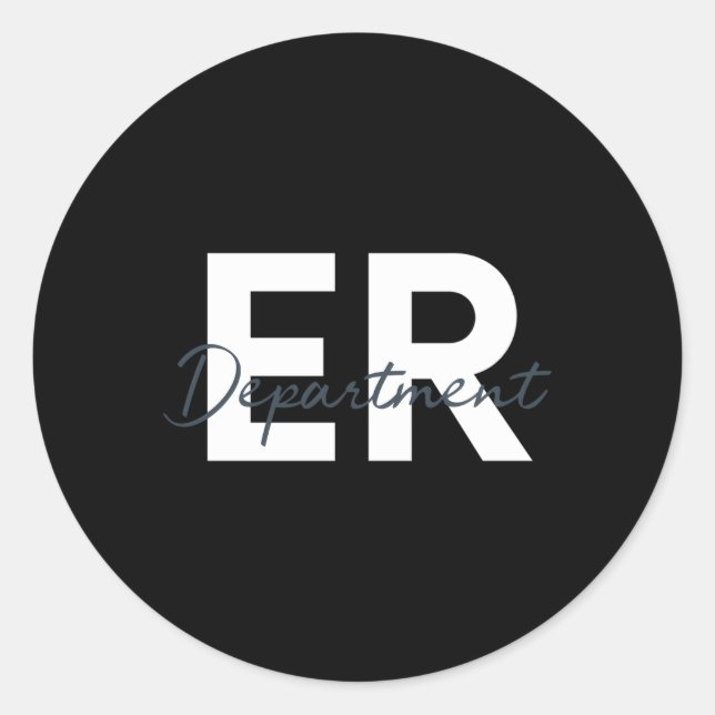 Notfall-Notfall-Raum Er Krankenpflege Nursin Runder Aufkleber (Vorderseite)